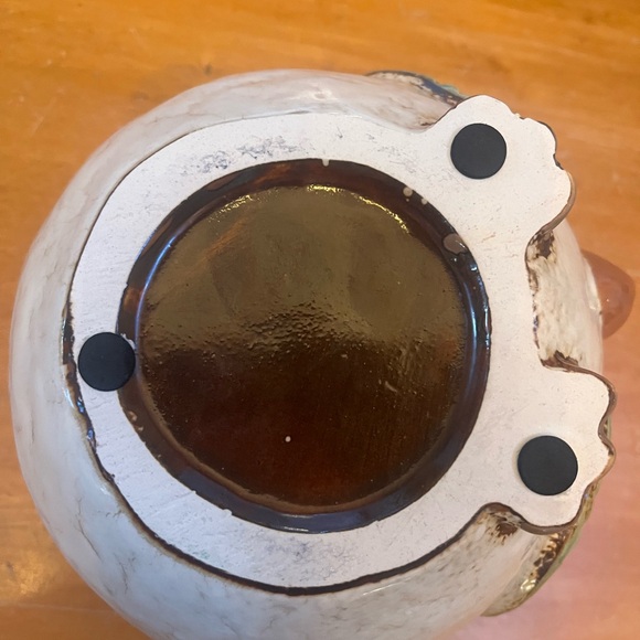 Whimsical Ceramic Owl Planter or small bowl - Brown and Green - Picture 4 of 5